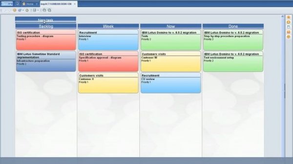 KANBAN board in IBM Lotus Notes 8.5.2