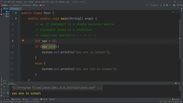 If Statement | Java Basics part 3 sohar university смотреть онлайн