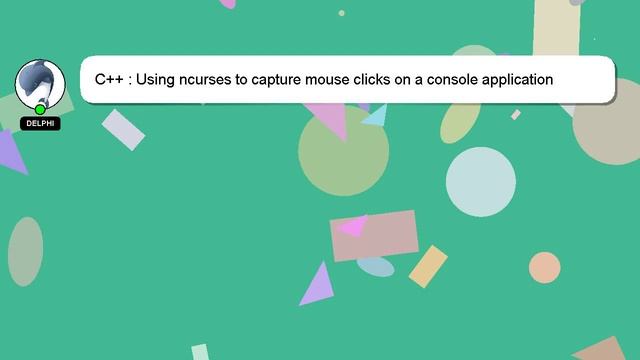 C++ : Using ncurses to capture mouse clicks on a console application смотреть онлайн
