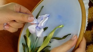 Вышивка лентами. Ирисы./embroidery ribbons. iris