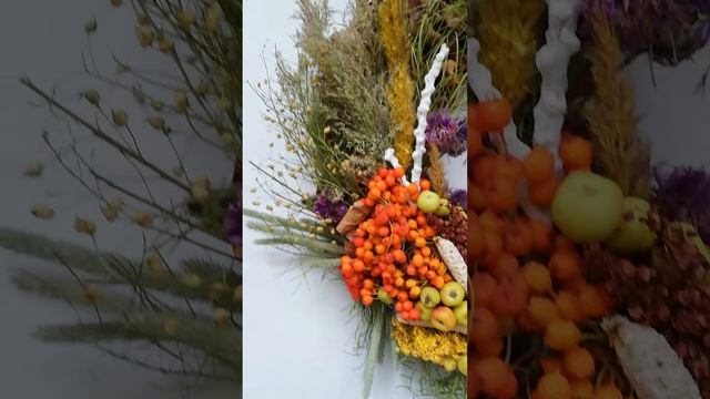 Флористический венок из кленовых листьев! венок для декорирования! смотреть онлайн