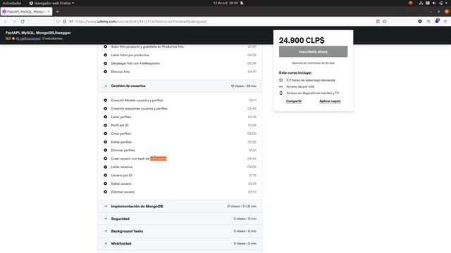 Curso FASTAPI, MYSQL, MONGODB,SWAGGER en UDEMY смотреть онлайн