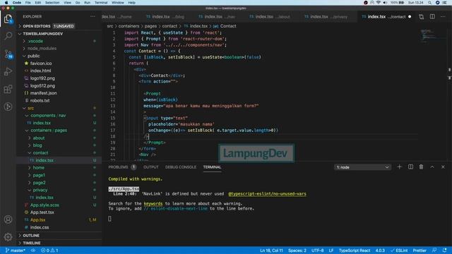 25 Reactjs Tutorial - React Router Menggunakan Prompt смотреть онлайн