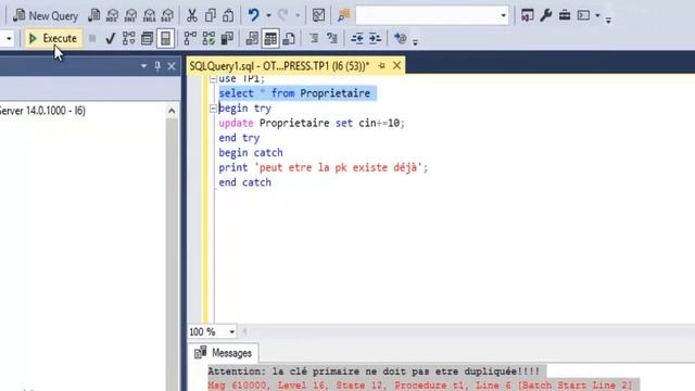 TSQL / Gestion des Exceptions : Try Catch Throw смотреть онлайн