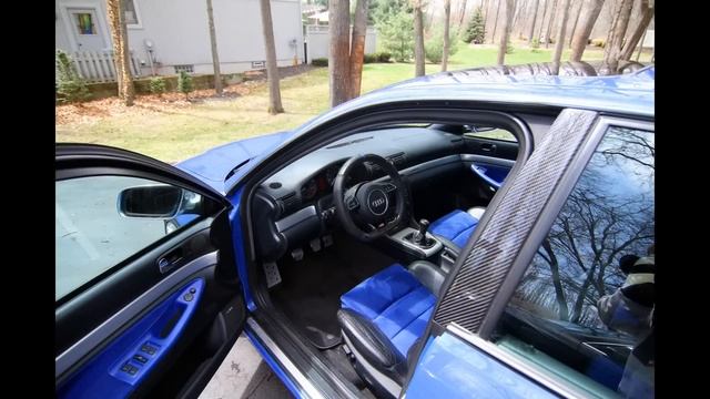 Audi B5 S4 Custom RNS-E Fitment and Custom Carbon Fiber Flat Bottom Steering Wheel... смотреть онлайн