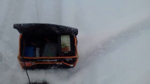 судаки на эхолоте Lowrance Hook4 зимой со льда