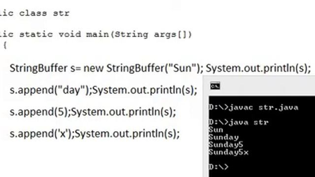 5 append() in string buffer java смотреть онлайн