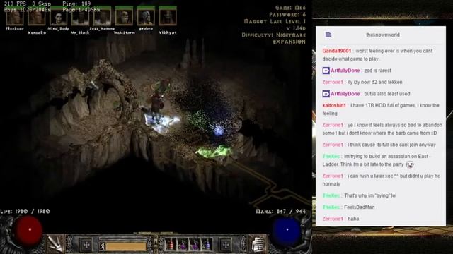 [Diablo II] USEast SCL | Lightning Sorc | Key Runs + Uber Trist + Uber Diablo (7/11/16, 1/2) смотреть онлайн