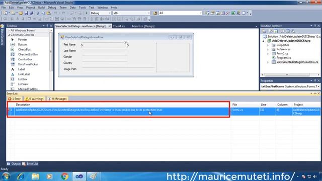 Solved Control Inaccessible Due To Its Protection Level In C# - [How To Fix] (Visual Studio 2010) смотреть онлайн