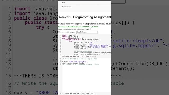 Programming in Java /nptel /week 11/Programming assignment -5#nptel #shortsfeed #javaprogramming смотреть онлайн