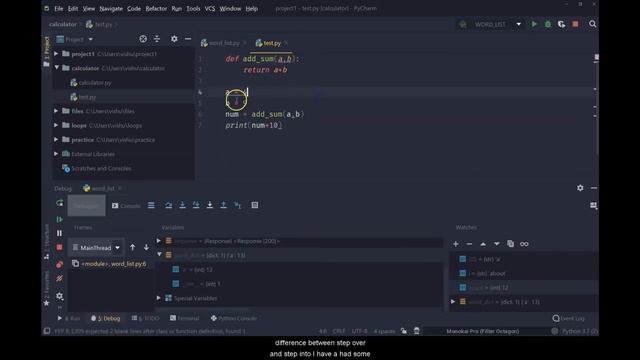 How to debug in Pycharm смотреть онлайн