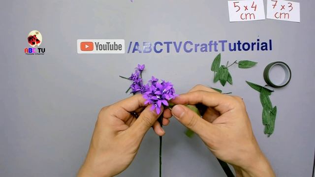 ABC TV | How To Make Campanula Glomerata Paper Flower From Crepe Paper (Slowly) - Craft Tutorial смотреть онлайн