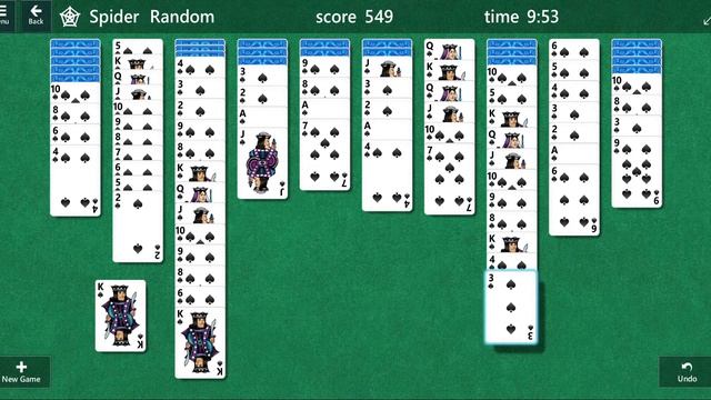 Solitaire Spider game 1 смотреть онлайн