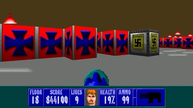 Wolfenstein 3D Spear of Destiny: Return to Danger - 18 Mechanical Nightmare - All Secrets смотреть онлайн