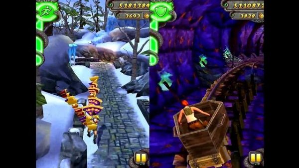 Temple Run 2 Frozen Shadows VS Spooky Summit Android iPad Gameplay