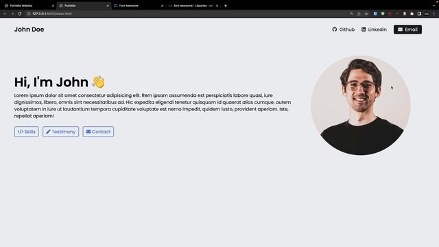 Build a Responsive Personal Portfolio with HTML & CSS | Full Beginners Tutorial ?? смотреть онлайн