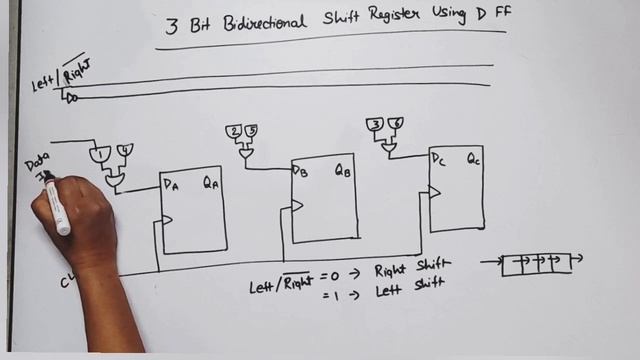 3-bit bidirectional shift register using D Flip Flop | Bidirectional Shift Register смотреть онлайн