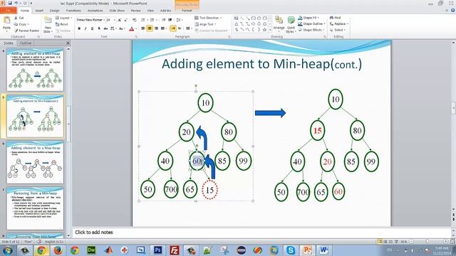 Insertion In max heap & min heap смотреть онлайн