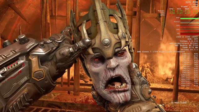 DOOM ETERNAL| XFX RX 5700 8GB DD ULTRA|RYZEN 7 1700| 1080P Benchmark смотреть онлайн