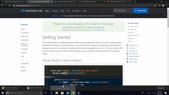 VISUAL STUDIO (VS Code) INSTALLATION | Environmental Setup | React-Native | Mobile App Development смотреть онлайн