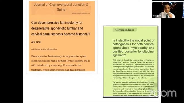 Dr. Atul Goel Evolution in the understanding of craniovertebral juntion and spinal instability. смотреть онлайн