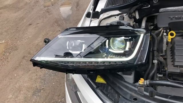 Фары Full LED с динамическими поворотниками и LED DRL VW Jetta MK6 смотреть онлайн