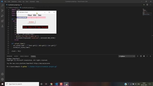 Alarm clock in Python with Tkinter смотреть онлайн