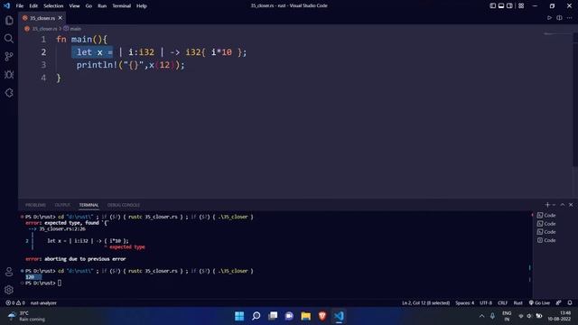 Closures in rust | Rust Complete Tutorial In Hindi #39 смотреть онлайн