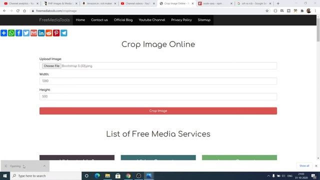 Node.js Express Crop Or Cut Portion of Image Online Web App Deployed on FreeMediaTools Short Demo смотреть онлайн