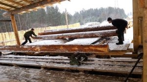Пилорама Р-63 производственная площадка пиления pilam.ru Sawmill R-63 sawing production site