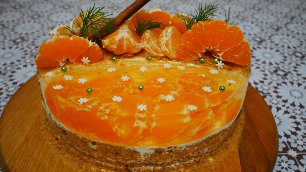 Торт МЕДОВИК Торт с желе и мандаринами Рецепт БЕЛКОВО МАСЛЯНОГО крема Торт Тающий во вту