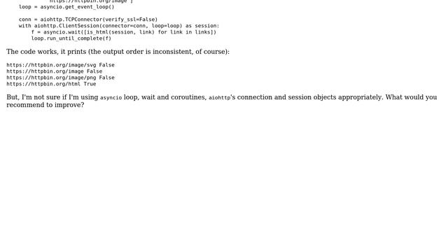 Code Review: Checking HTTP headers with asyncio and aiohttp смотреть онлайн