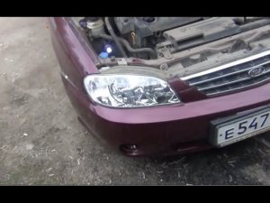 Замена лампы ближнего света H7 на KIA - Spectra