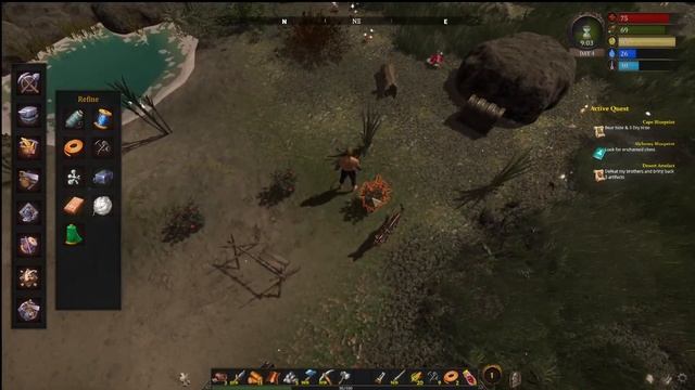 New Uncompromising Wilderness Survival Game With Dragons - No Mans Island - #01 - Gameplay смотреть онлайн