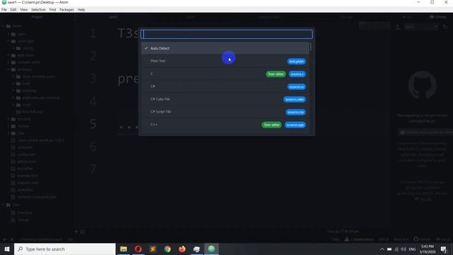 How to Select Grammer in Atom Editor - Keyboard shortcuts смотреть онлайн