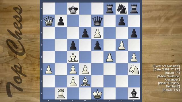 Chess Online - Alexander Alekhine vs Bernhard Gregory смотреть онлайн
