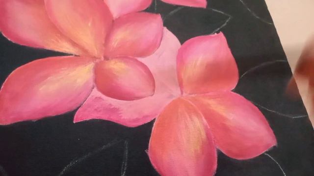 Plumeria Flowers Acrylic Painting Tutorial | Ayla Atif смотреть онлайн