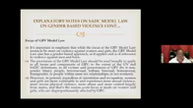 SADC PF - SADC LAWYERS, DEVELOPMENT OF THE SADC MODEL LAW ON GENDER-BASED VIOLENCE (16 08 2021) смотреть онлайн