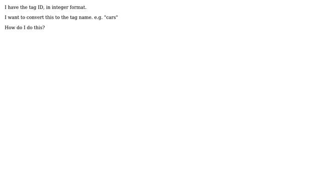 Wordpress: How do I get the tag name from tag id? смотреть онлайн