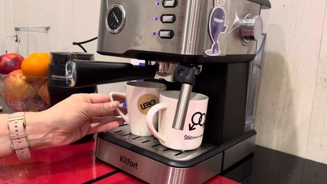 Приготовили эспрессо . Обзор кофеварки Kitfort KT-7103  . #kitfortkt #китфорт #kitfort Kt-7103