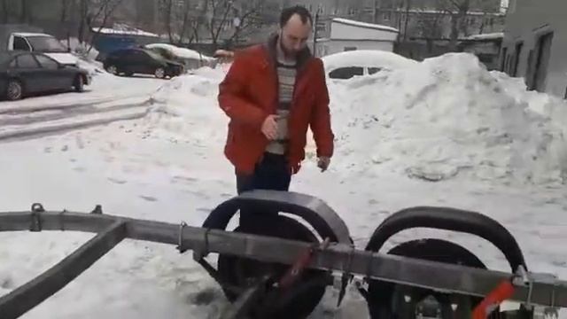 Установка второй оси на прицеп МЗСА смотреть онлайн