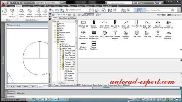 2.24 Autocad Design Center. How to use command design center in autocad? смотреть онлайн