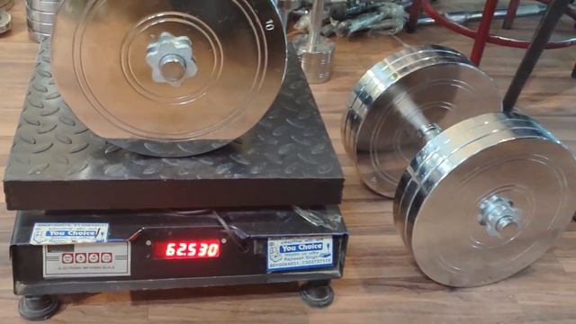 60Kg Adjustable dumbbells for Power lifting - Chrome weight plates смотреть онлайн