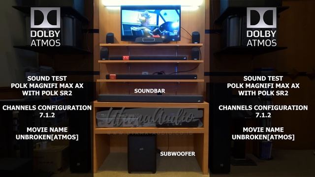 EXCLUSIVE SOUND TEST ATMOS SOUNDBAR POLK MAGNIFI MAX AX WITH SR2 7.1.2 CHANNELS ! | UTAMA AUDIO смотреть онлайн