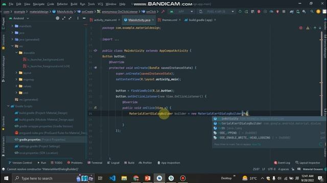 Dialog Box Android Material Design Components || #android #java #DialogBox #codingroast смотреть онлайн