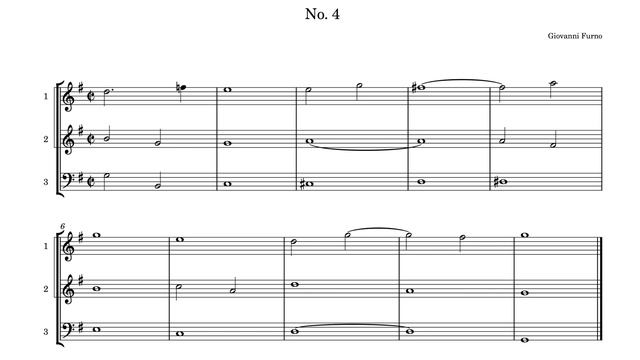 Giovanni Furno - Major mode partimenti rising by semitones from ③ to ⑥ - Disposition 4 смотреть онлайн