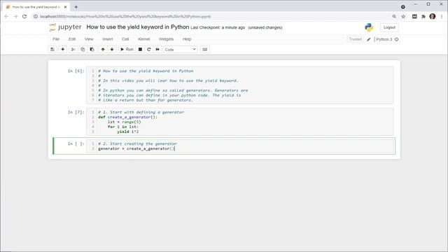 How to use the yield keyword in Python смотреть онлайн