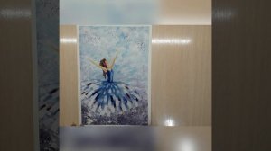 Покрываем гуашевую картину лаком для волос??? #гуашь #картина #лак