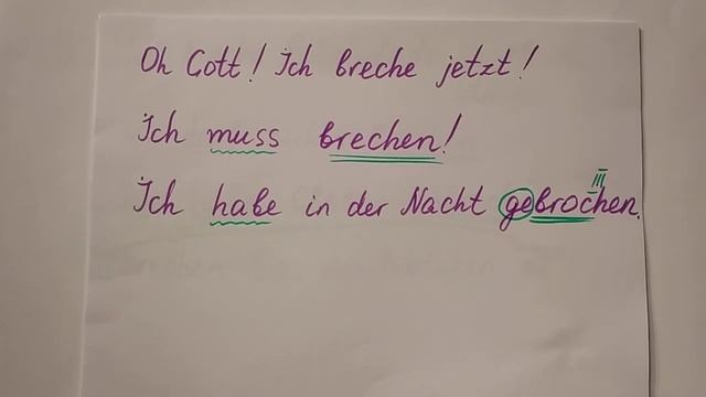 Kauen - жувати, Schlucken - ковтати, Husten - кашляти... Німецькі дієслова для роботи опікункою.