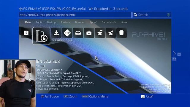 PS Phive V3 by Leeful | Goldhen 2.2.5b8 | PS4 9.0 смотреть онлайн